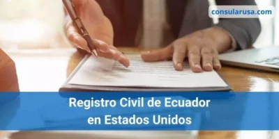 Registro Civil de ecuador en Estados Unidos