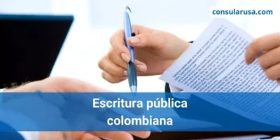 Escritura pública colombiana en Estados Unidos