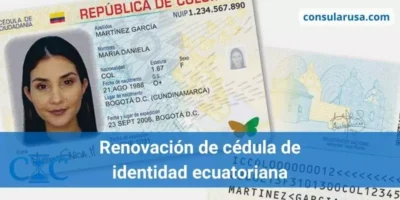 Renovación de cédula de identidad ecuatoriana